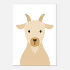 Unframed - Goat – Minimalist Farm Animal Art Print | Nursery or Classroom Wall Poster - Play By Print