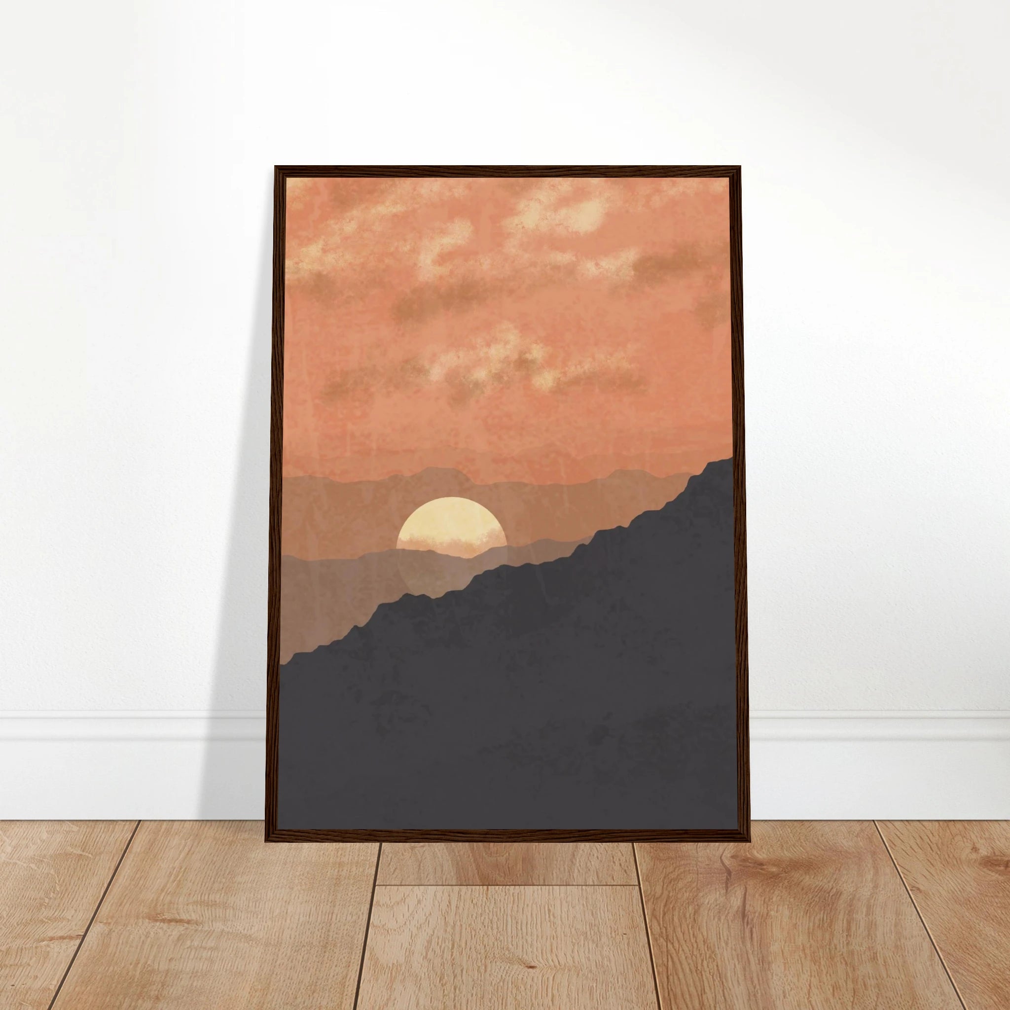 # all-groups - Amber Dusk – Abstract Mountain Sunset Wall Art by Daisy - Play By Print