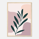 Wood frame - Olive Branch on Blush Modern Abstract Wall Art - Jerin