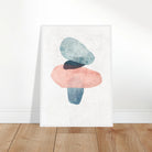# all-groups - Balancing Act – Minimalist Abstract Stone Stack Print in Blue & Blush - Daisy