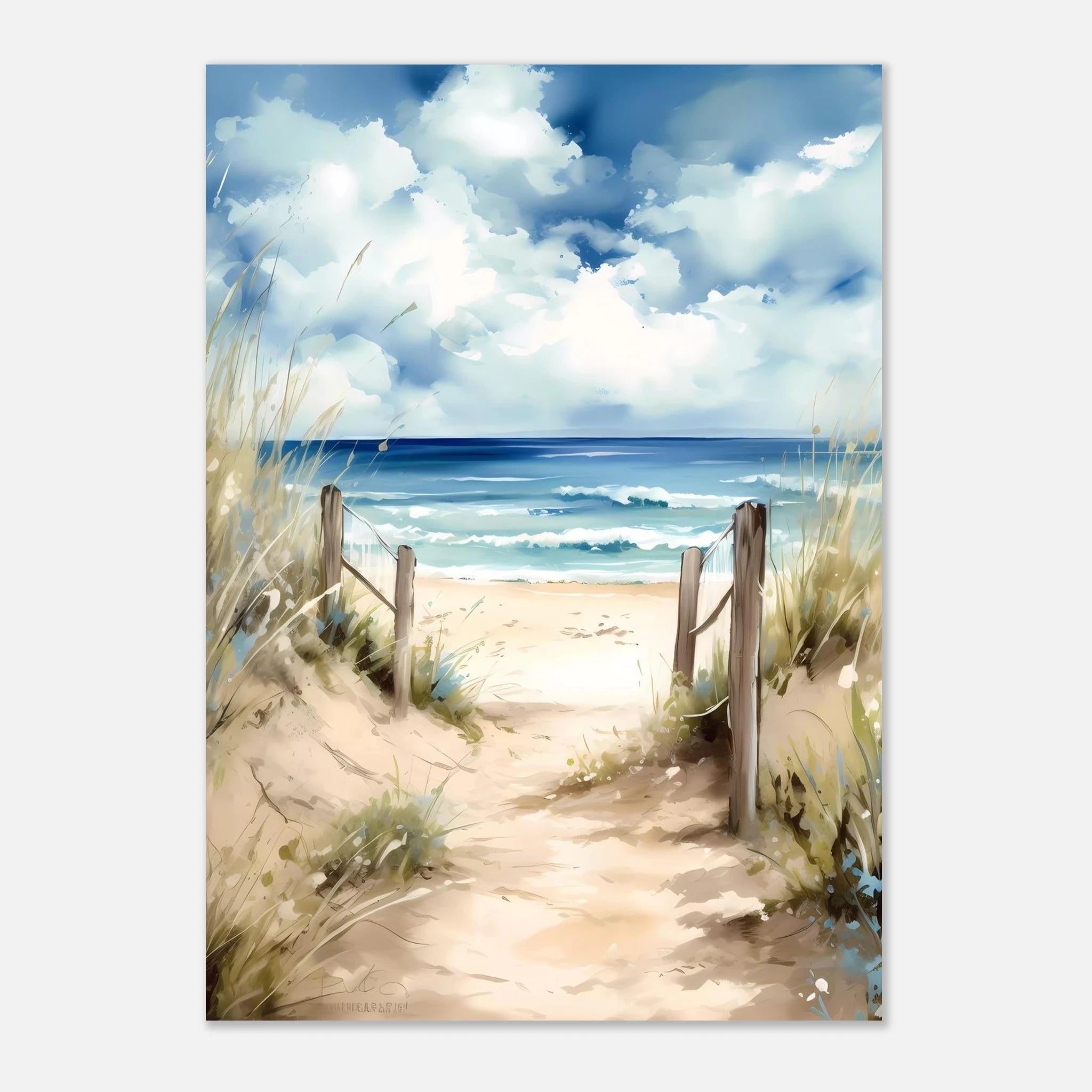 Unframed - Ocean Pathway – Coastal Art Print - Play By Print