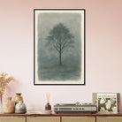 # all-groups - Misty Monochrome Tree – Minimalist Landscape Art Print - Play By Print