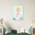 # all-groups - Blonde Mermaid Wall Art | Watercolour Ocean Nursery Print for Girls - Iris