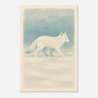 Unframed 60x90 cm 24x36″ - Silent Steps – Arctic Fox in Snow Wall Art Print - Play By Print