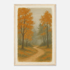 Wood frame 30x45 cm 12x18″ - Whispering Path – Misty Autumn Forest Wall Art Print - Play By Print