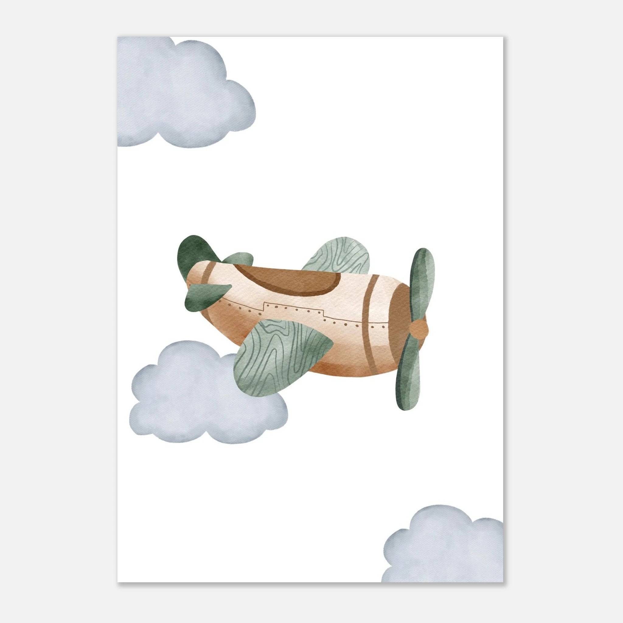 Unframed - Woodland Vintage Airplane Wall Art - Olga