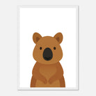 White frame - Quokka – Minimalist Australian Animal Art Print - Play By Print