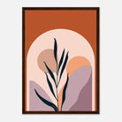 Dark wood frame A3 (29.7 x 42 cm) - Botanic Sunrise Modern Abstract Wall Art - Jerin
