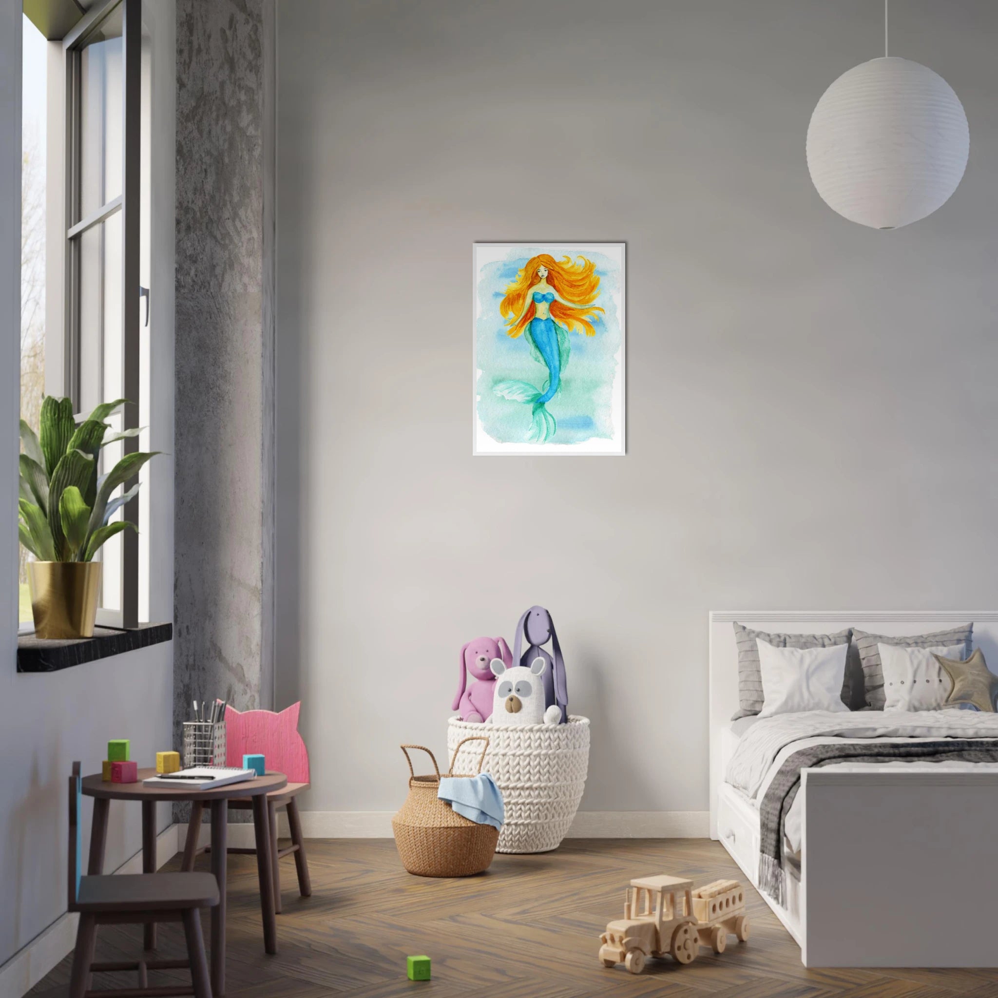 # all-groups - Ocean Beauty – Mermaid Watercolour Art Print 🧜♀️🌊 - Play By Print