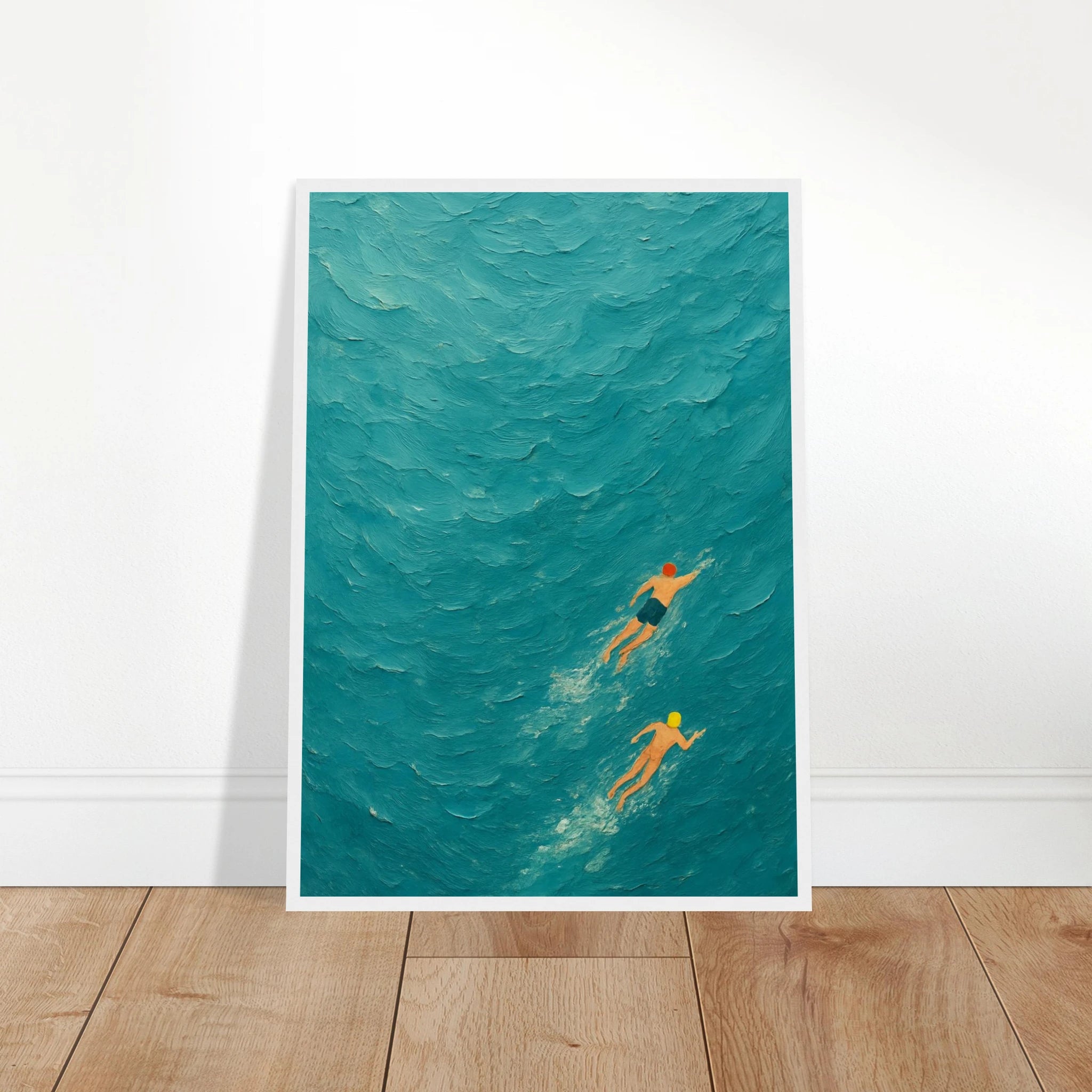 # all-groups - Ocean Swimmers Wall Art | Textured Painterly Sea Print - Play By Print