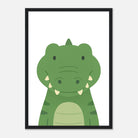 Black frame - Crocodile – Minimalist Jungle Animal Art Print - Play By Print