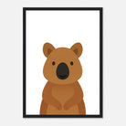 Black frame - Quokka – Minimalist Australian Animal Art Print - Play By Print