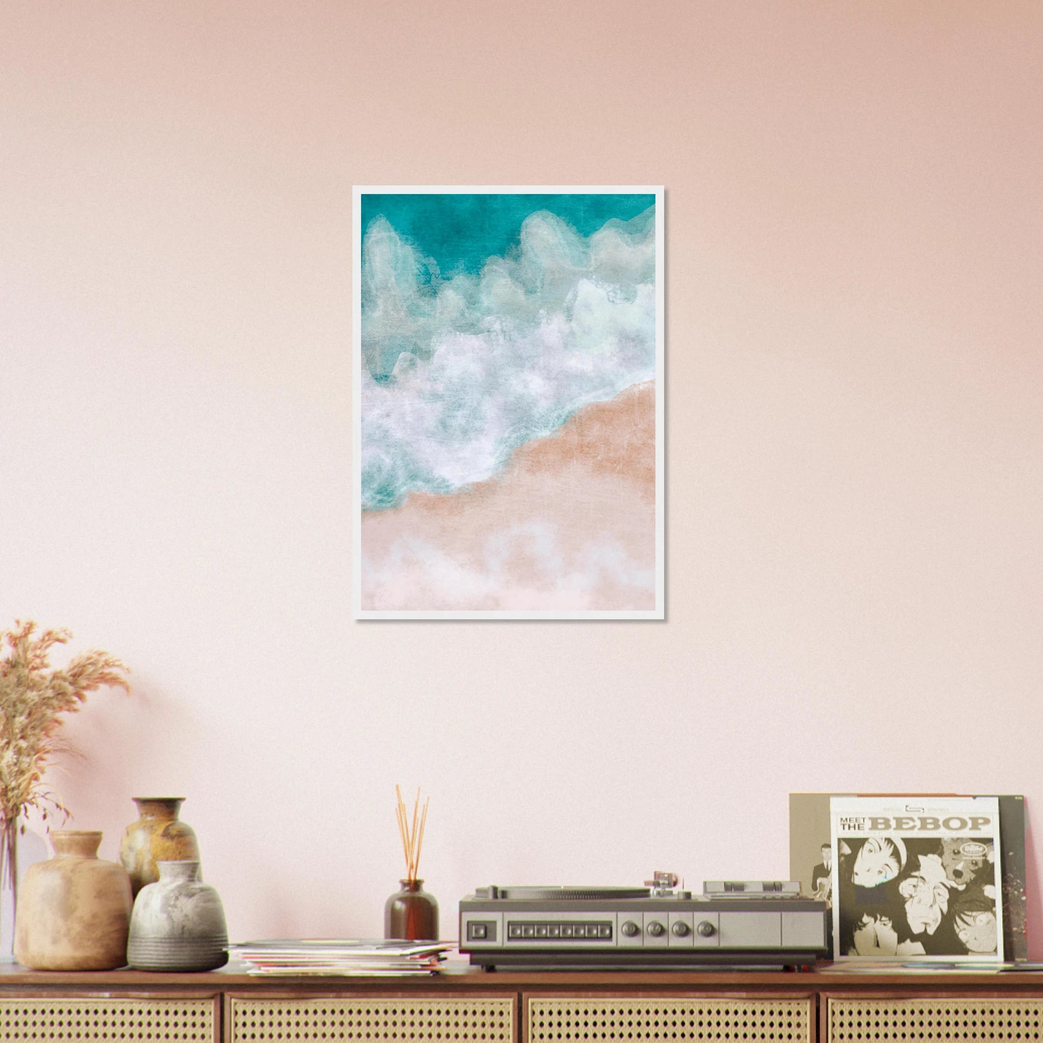 # all-groups - Coastal Bliss – Soft Wave Abstract Beach Print - Daisy