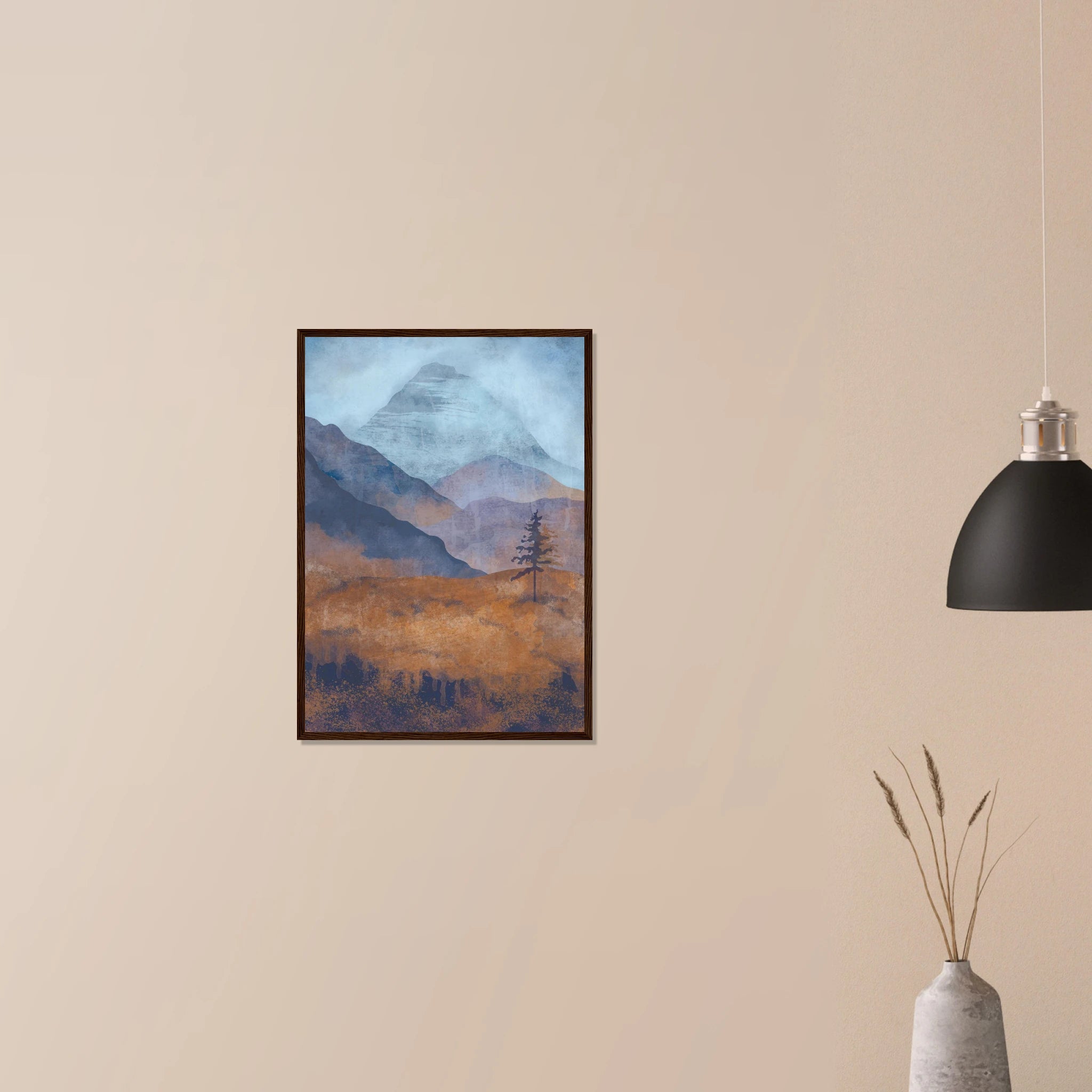 # all-groups - Misty Alpine Layers – Abstract Mountain Landscape Wall Art - Daisy