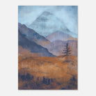Unframed - Misty Alpine Layers – Abstract Mountain Landscape Wall Art - Daisy