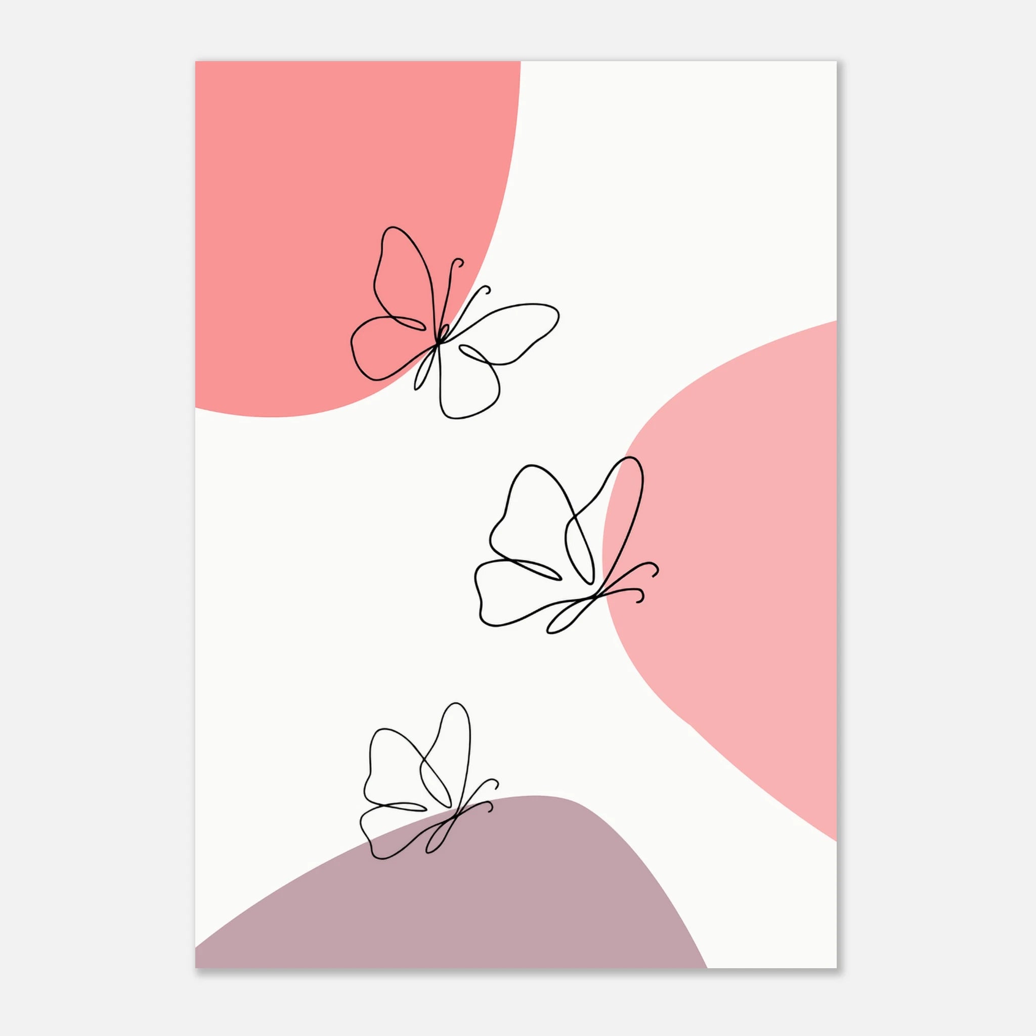 Unframed - Minimalist Butterflies Art Print - Jerin