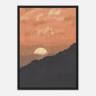 Black frame - Amber Dusk – Abstract Mountain Sunset Wall Art by Daisy - Play By Print