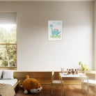 # all-groups - Blue Dinosaur Nursery Print | Watercolour Brachiosaurus Wall Art for Kids - Iris