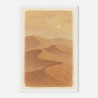 White frame 40x60 cm 16x24″ - Golden Haze – Soft Desert Dunes Wall Art Print - Play By Print