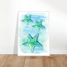 # all-groups - Tide Treasures – Watercolour Starfish Art Print 🌟🩵 - Play By Print