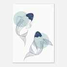 Unframed - Minimalist Koi Fish Art Print - Jerin