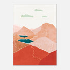 Unframed - Terracotta Peaks – Abstract Mountain Landscape Print by Daisy - Daisy