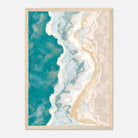 Wood frame - Golden Shoreline – Textured Coastal Abstract Beach Art - Play By Print