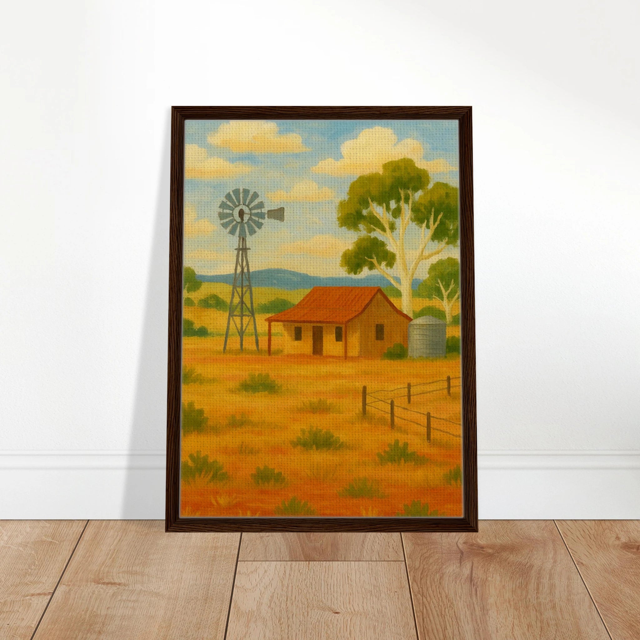 # all-groups - Outback Windmill & Cottage Canvas Wall Art - Play By Print