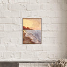 # all-groups - Golden Coastline – Watercolour Sunset Seascape Art Print - Daisy