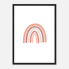 Black frame - Blush Minimalist Rainbow Wall Art - Jerin