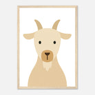 Wood frame - Goat – Minimalist Farm Animal Art Print | Nursery or Classroom Wall Poster - Play By Print