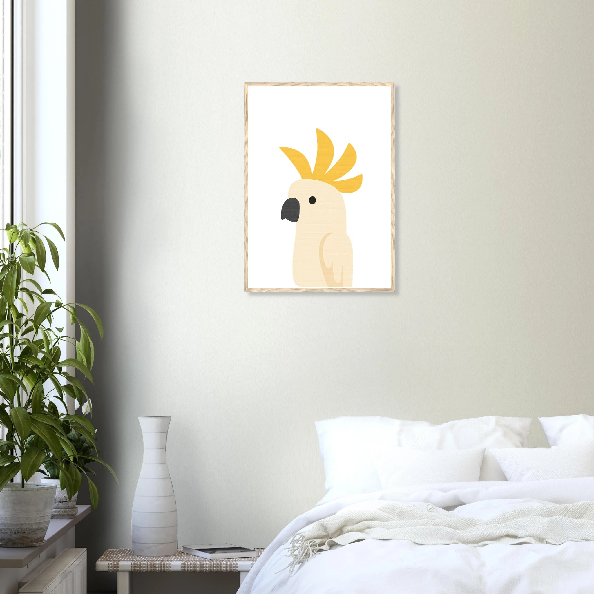 # all-groups - Cockatoo – Minimalist Bird Art Print | Australian Animal Poster for Nursery or Home - Play By Print