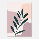 Unframed - Olive Branch on Blush Modern Abstract Wall Art - Jerin