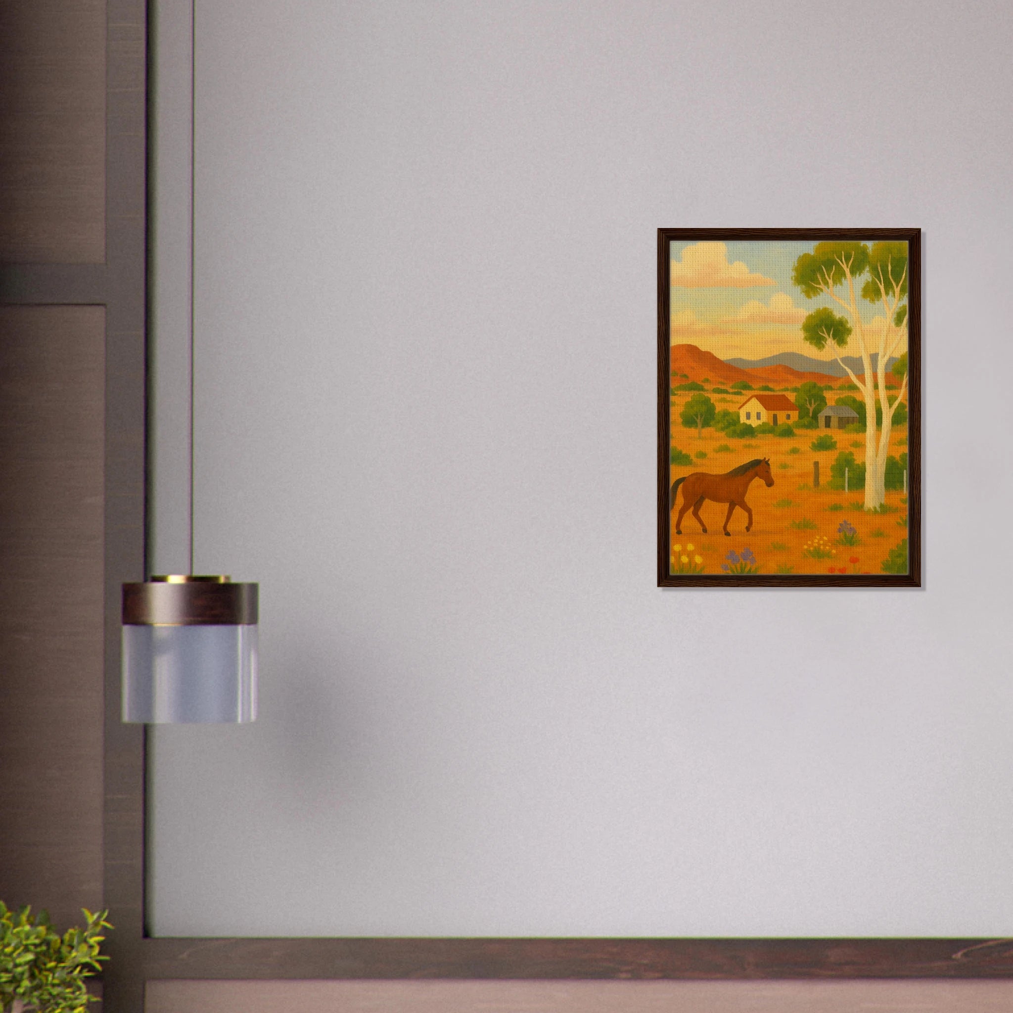 # all-groups - Outback Horse & Gum Tree Canvas Wall Art - Play By Print