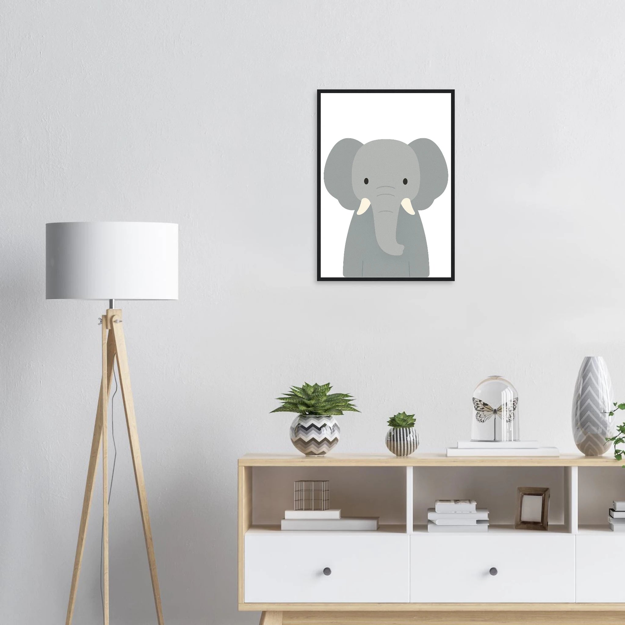 # all-groups - Elephant – Minimalist Animal Art Print | Modern Nursery or Safari-Themed Poster - Play By Print