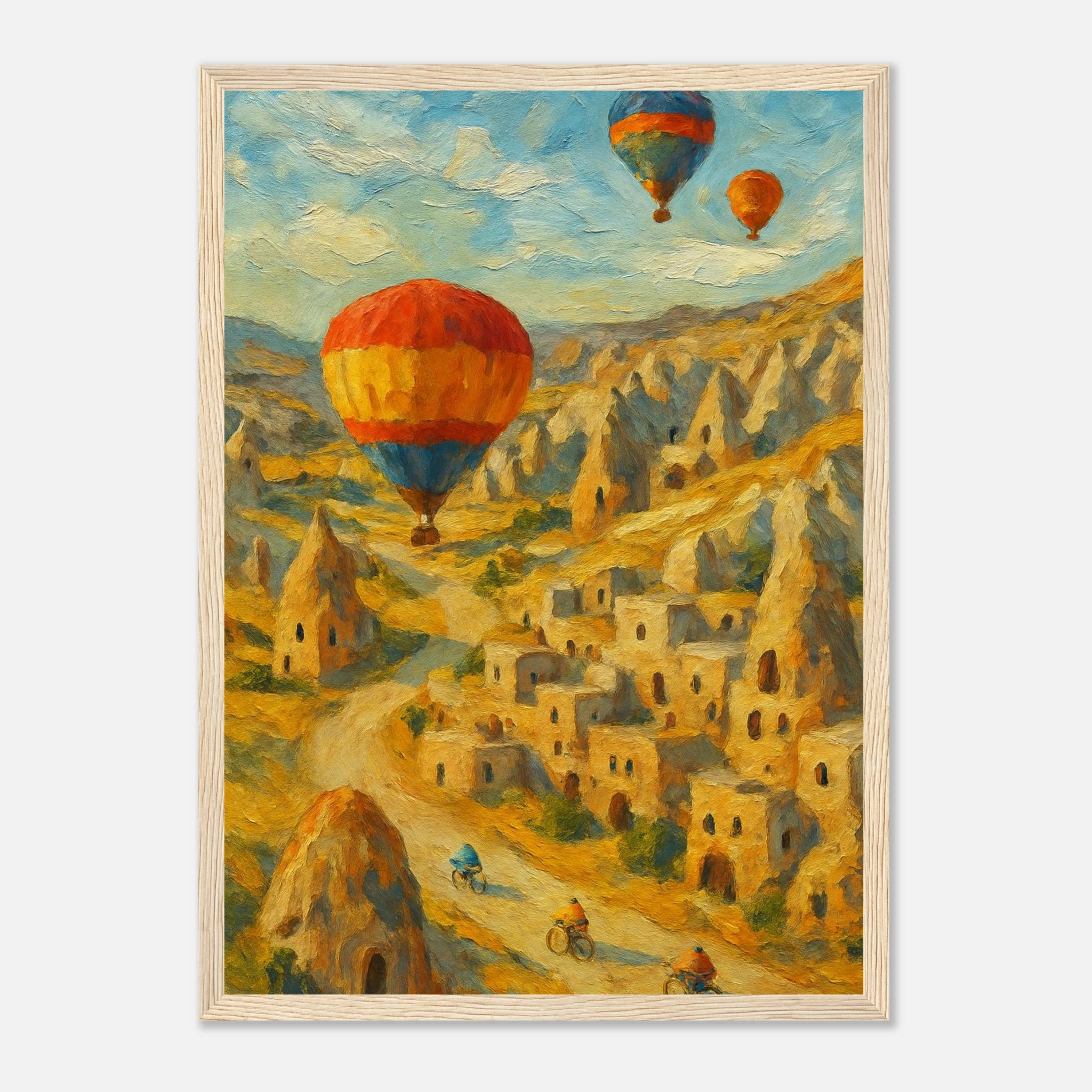 Wood frame A3 (29.7 x 42 cm) - "Drifting Over Cappadocia" Print | Turkish Landscape Wall Art - Play By Print