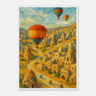 White frame A2 (42 x 59.4 cm) - "Drifting Over Cappadocia" Print | Turkish Landscape Wall Art - Play By Print