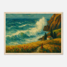 Wood frame A3 (29.7 x 42 cm) - “Wild Coast” | Dramatic Ocean Wave Painting - Play By Print