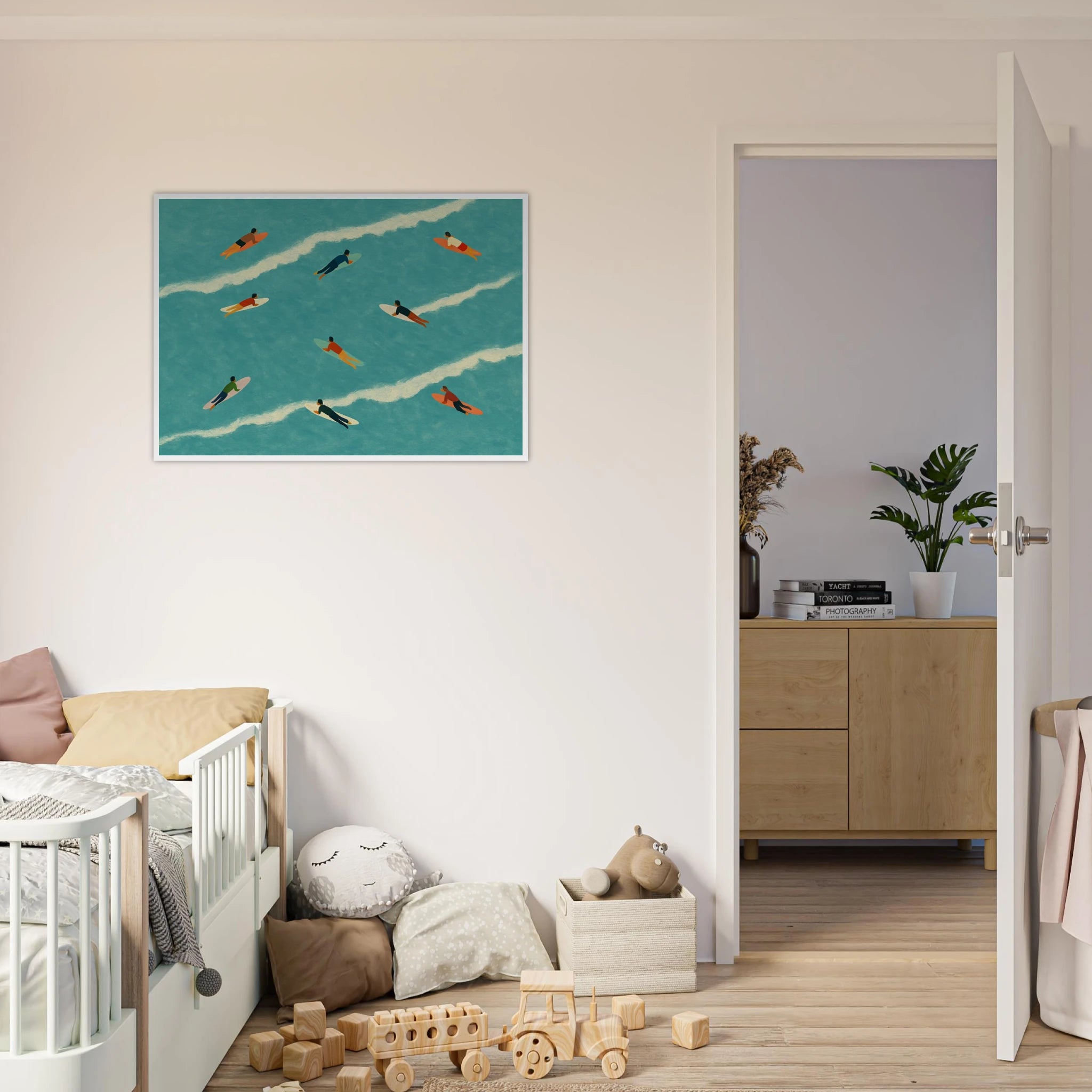 # all-groups - “The Paddle Out” Print | Retro Surfer Wall Art - Play By Print