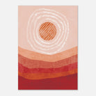 Unframed - Solar Bloom – Abstract Sunrise Wall Art in Terracotta Tones - Daisy