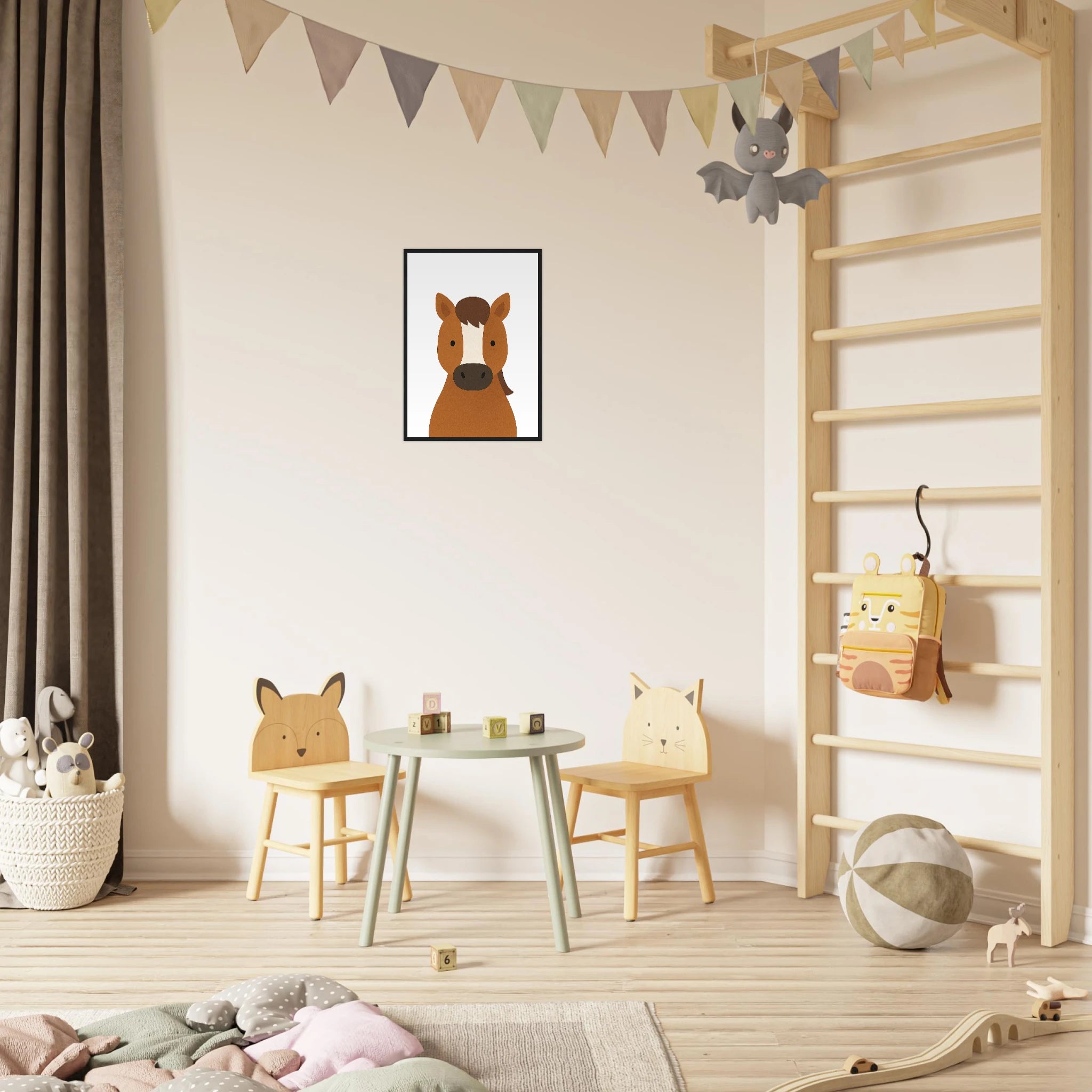# all-groups - Horse Nursery Print – Farm Animal Wall Art for Kids - Play By Print