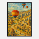 Black frame A1 (59.4 x 84.1 cm) - "Drifting Over Cappadocia" Print | Turkish Landscape Wall Art - Play By Print