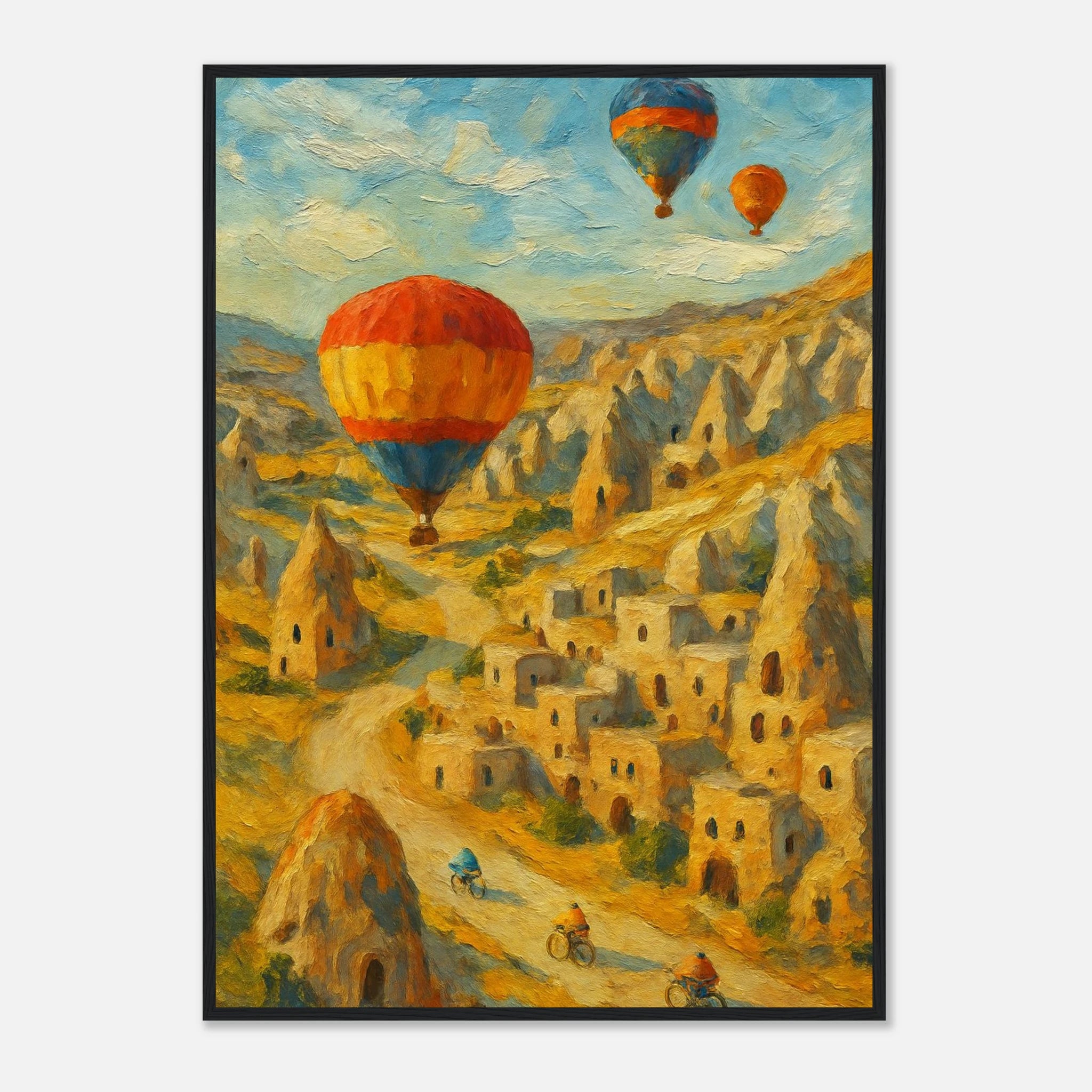Black frame A1 (59.4 x 84.1 cm) - "Drifting Over Cappadocia" Print | Turkish Landscape Wall Art - Play By Print