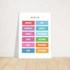 # all-groups - Months of the Year Poster – Bright & Colourful Educational Print for Kids - Elena