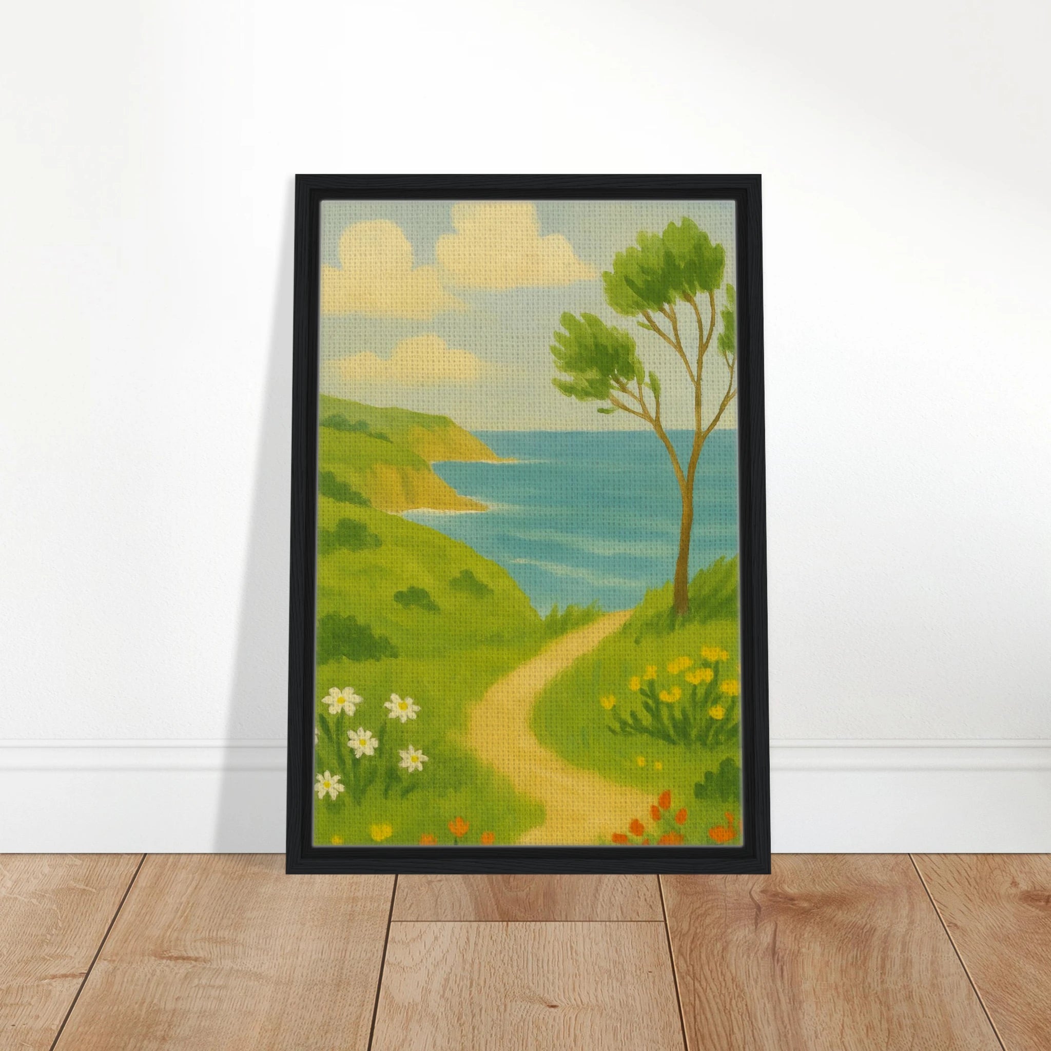 # all-groups - Windy Coastal Walking Path Canvas Wall Art - Play By Print