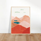 # all-groups - Terracotta Peaks – Abstract Mountain Landscape Print by Daisy - Daisy
