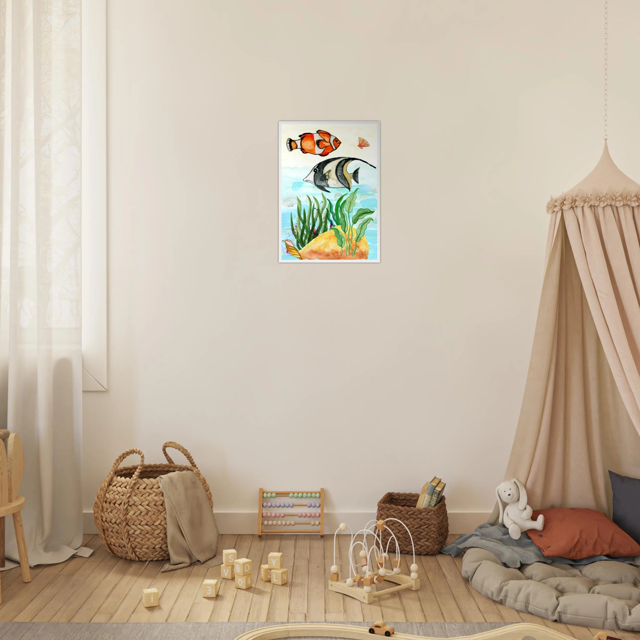 # all-groups - Underwater Friends – Tropical Fish Watercolour Print 🐟🌿 - Play By Print