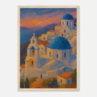 Wood frame A3 (29.7 x 42 cm) - "Sunset Over Santorini" Print | Mediterranean Wall Art - Play By Print