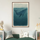 # all-groups - Blue Whale – Gouache-Style Art Print - Play By Print