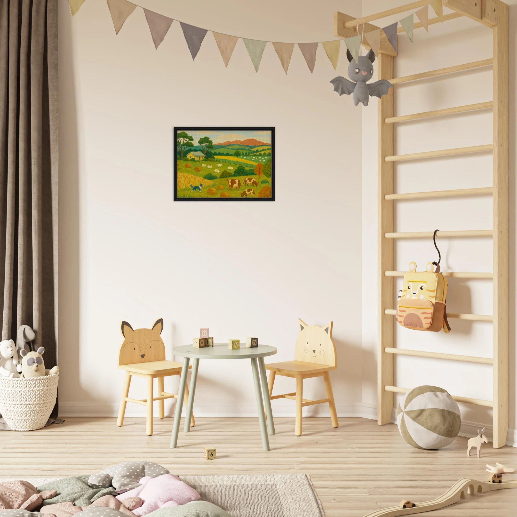 # all-groups - Australian Farm Life Landscape Canvas Wall Art - Play By Print